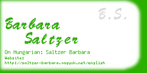 barbara saltzer business card